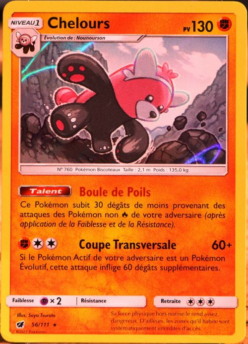 Carte Pokemon 56 111 Chelours 130 Pv Holo Jeu De Cartes Achat Prix Fnac