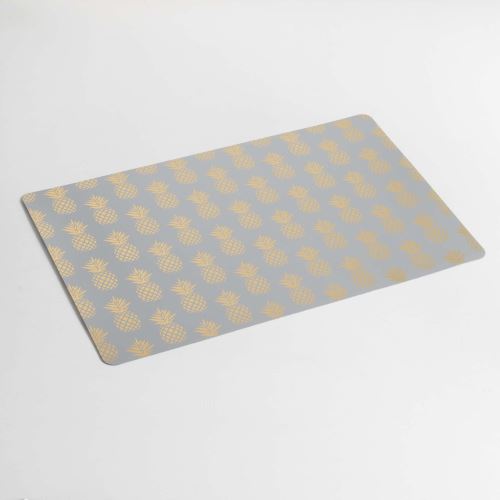 Set de table 28.5 x 43.5 cm pvc imprime metallise ananas gold Naturel