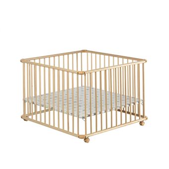 Parc Bebe En Bois Hetre A Roulettes Belami Fond Etoile 97x97 Cm Geuther Parcs Achat Prix Fnac