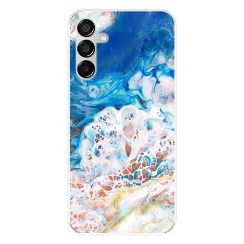 Coque en silicone imprimée compatible Samsung Galaxy M15 5G Marbre océan
