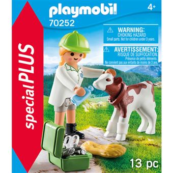 PLAYMOBIL SpecialPlus 70252 Vétérinaire et veau