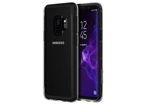 Griffin Survivor Clear - Achterzijde behuizing voor mobiele telefoon - polycarbonaat, thermoplastic polyurethaan (TPU) - transparant - voor Samsung Galaxy S9