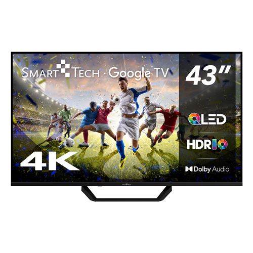 Smart Tech TV QLED 4K UHD 43' (109 cm) 43QG02V2 Google TV 4xHDMI 2xUSB Dolby Audio HDR10