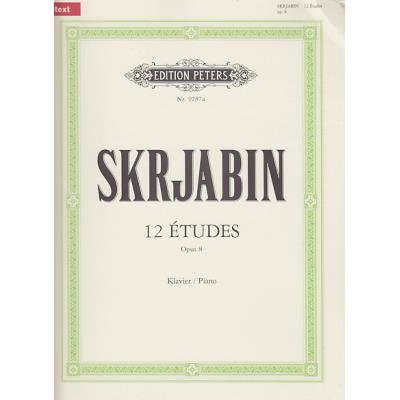 Partitions classique EDITION PETERS SCRIABINE - 12 ETUDES OP.8 (PHILIPP) - PIANO Piano