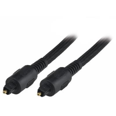 Cable audio Câble Toslink HQ tressé mâle / mâle 2m
