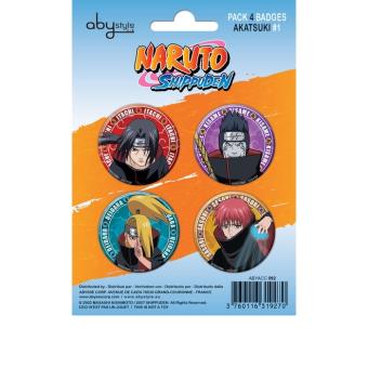 NARUTO SHIPPUDEN - Pack de badges - Akatsuki #1