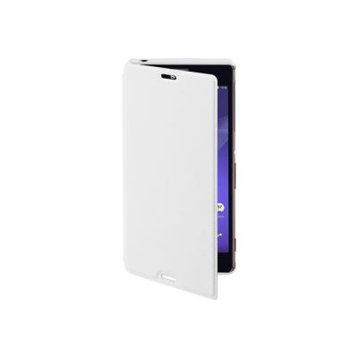 Muvit MFX Easy Folio Case - Flip cover voor mobiele telefoon - polycarbonaat, polyurethaan leer - wit - voor Sony XPERIA Z3