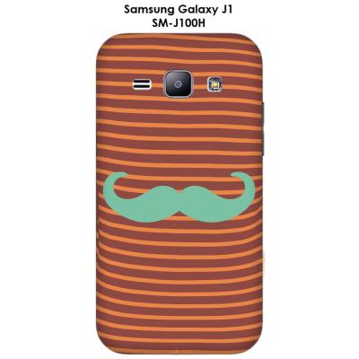 Coque Samsung Galaxy J1 - SM-J100H Marinière Moustache - 4 Lucite Green
