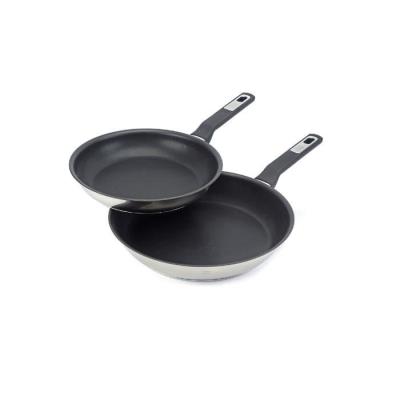 Beka lot de 2 poeles a frire revetues 24-28cm tous feux dont induction gris et noir 12904614