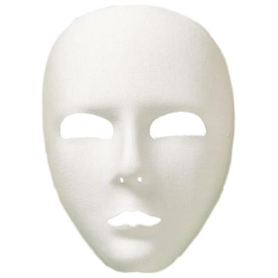 Masque blanc de personne anonyme visage - Masque de déguisement - à la Fnac