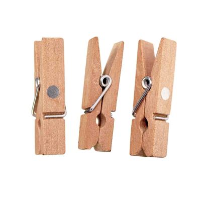 Pince à  linge magnétique 3,5cm naturel x10 pièces - megacrea