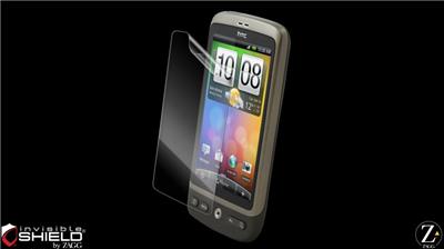 Zagg - Invisible Shield - Film de protection d'écran Avant (Front) pour HTC DESIRE - Spray inclus