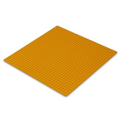Katara - grand plateau de base - lego compatible - jaune - 32 x 32 lego pins