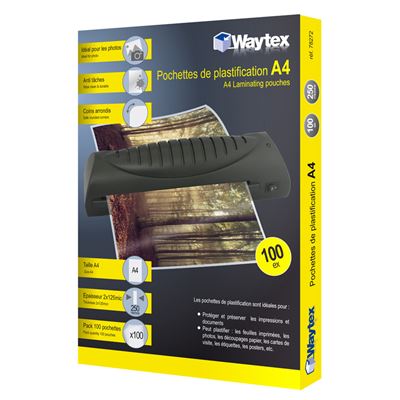 100 Feuilles de plastification A4 250 microns