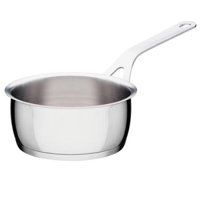 A DI ALESSI AJM105/16 POTS & PANS CASSEROLE À LONG MANCHE EN ACIER INOXYDABLE 18/10 BRILLANT 16 CM