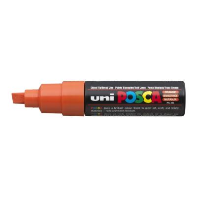 Uni-ball Posca Marqueur pointe large biseautée Orange foncé