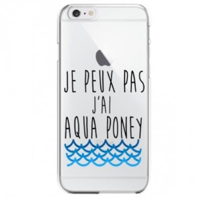 Coque rigide iPhone 6S avec impression Je peux pas j ai Aqua Poney