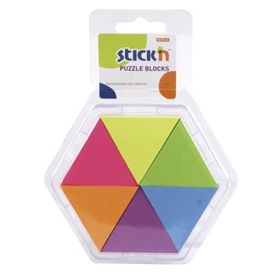 Notes autocollantes Puzzle 6 couleurs
