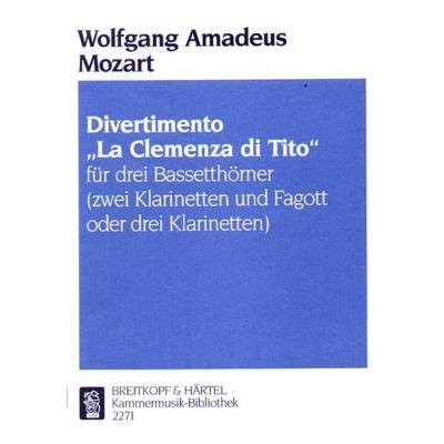 Partitions classique EDITION BREITKOPF MOZART WOLFGANG AMADEUS - DIVERTIMENTO TITUS - 3 BASS HORN Cor