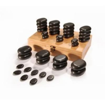 Pierres chaudes 36 pierres de massage en basalte