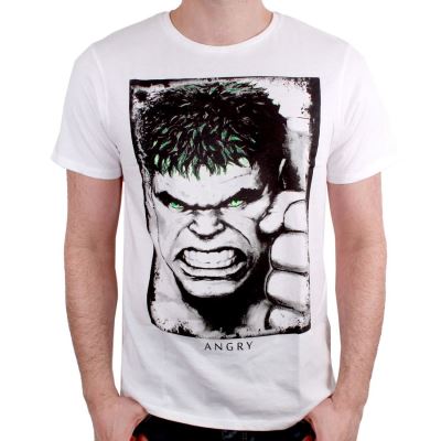 Tshirt EXCLU Hulk Marvel - Hulk Eyes Rayon Gamma - Blanc - XL