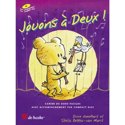 Partitions classique DEHASKE GOEDHART - JOUONS A DEUX + CD - FLUTE A BEC SOPRANO OU TENOR Flûte à bec