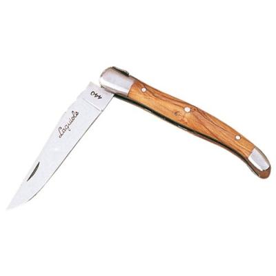 LAGUIOLE JEAN DUBOST 18103 COUTEAU DE POCHE EN BOIS D'OLIVIER MITRES INOX