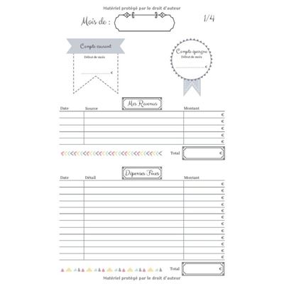 Kakeibo Carnet de Compte: Agenda pour tenir son budget mois par mois -  Format 15.24 x 22.86 cm (Paperback)