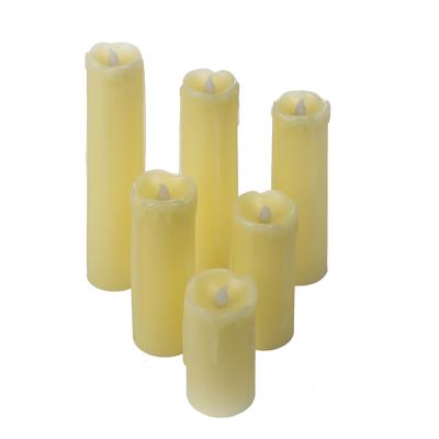 Bougies a LED en cire véritable - Lot de 6