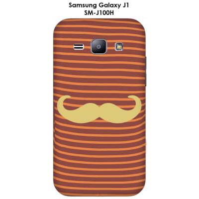 Coque Samsung Galaxy J1 - SM-J100H Marinière Moustache - 4 Custard