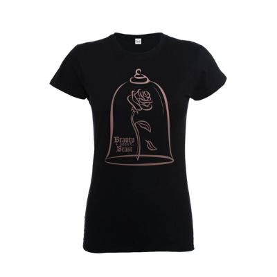 Disney Beauty & the Beast Rose T-shirt adapté des femmes: X-Large