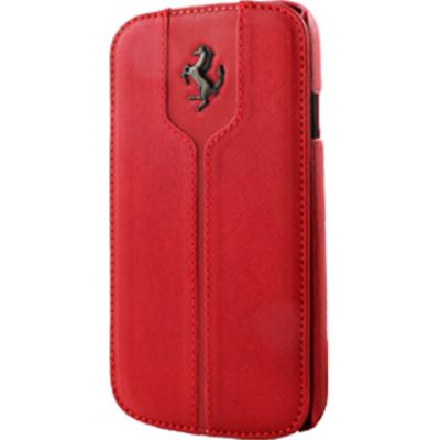 Etui Ferrari Monte Carlo cuir rouge rabat latéral