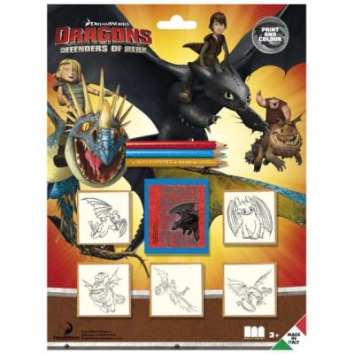Multiprint ensemble de couleurs Dragon Trainer 9 pièces