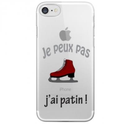 Coque rigide iPhone 7 avec impression Je peux pas j ai patin