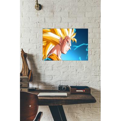 Cadre déco en plexiglas 21cm x 29.7cm épais. 3mm dragon ball z gohan super saiyan 3