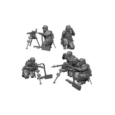 Figurines historiques 2ème guerre mondiale : mitrailleurs allemands hiver zvezda