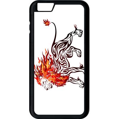 Coque apple iphone 6+ plus lion en feu