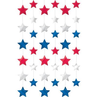 Guirlandes verticales Étoiles USA (x6)