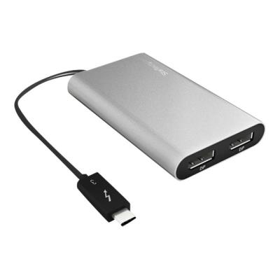 StarTech.com Thunderbolt 3 naar 2x DisplayPort Adapter - Thunderbolt naar 2x DP Converter - 4k 60 Hz externe video-adapter
