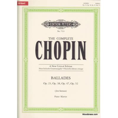 Partitions classique EDITION PETERS CHOPIN FREDERIC - BALLADES - PIANO Piano