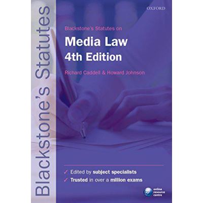 Blackstone's Statutes on Media Law (Blackstone's Statute Series) - [Version Originale]