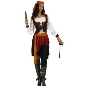 Long Black Pirate Des Caraïbes Déguisement Femme Costume Perruque 