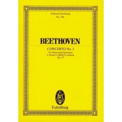 Partitions classique EULENBURG BEETHOVEN L. (VAN)- KONZERT N° 3 C-MOLL - CONDUCTEUR DE POCHE Format poche