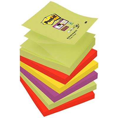 Post-it super sticky z-notes pad 90 sheets marrakesh 76x76mm r330-6ss-mar-eu [pack 6] r3306sm