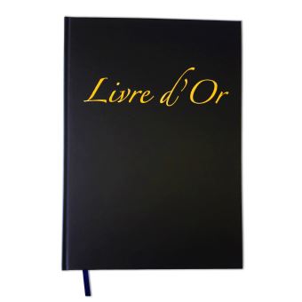 Livre D'or UTTSCHEID Format A4 - 100 Pages Papier Premium 90g/m², Couverture Noire Lettres Dorées