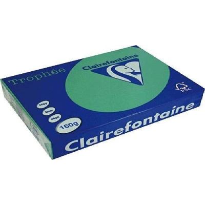 CLAIREFONTAINE Ramette 250 Feuilles Papier 160g A4 210x297 mm Certifié FSC vert sapin