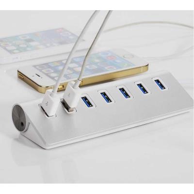 Hub USB Qumox Hub USB 3.0 4 Ports haute vitesse 5Gbps en Aluminium pour PC  Laptop Mac iMac MacBook Windows Mac OS X, et Linux systems noir