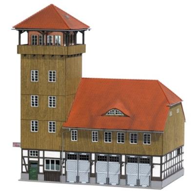 BUSCH ENVIRONNEMENT - BUE1450 - MODÉLISME FERROVIAIRE - CASERNE DE POMPIERS