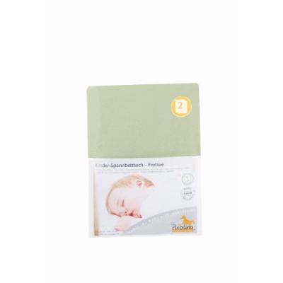 PINOLINO - 540062-3D - DRAP-HOUSSE POUR LIT DE BÉBÉ TISSU EPONGE - PACK DE 2 - LEMON