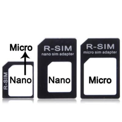 Adaptateur 3 en 1 Nano SIM vers Micro SIM et Carte SIM